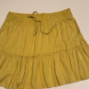 Shinestar Mustard Mini Skirt